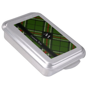 Green, Black, Red and White Tartan Cake Pan