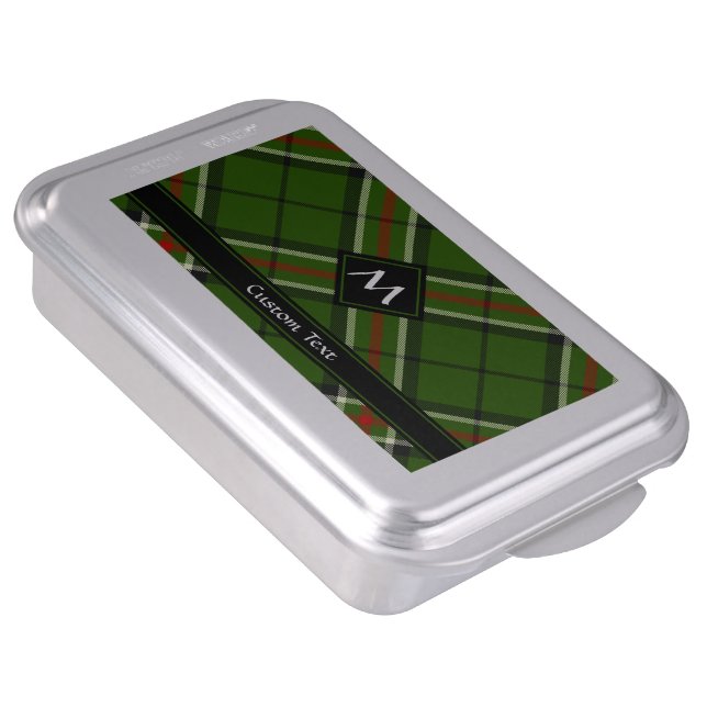 Green, Black, Red and White Tartan Cake Pan (Side)