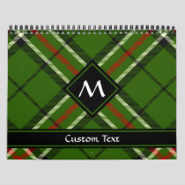 Green, Black, Red and White Tartan Calendar