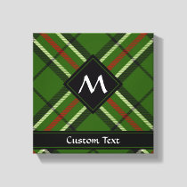 Green, Black, Red and White Tartan Canvas Print