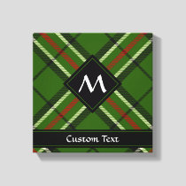 Green, Black, Red and White Tartan Canvas Print