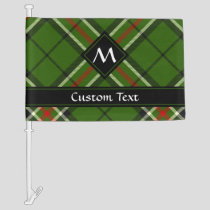 Green, Black, Red and White Tartan Car Flag