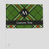 Green, Black, Red and White Tartan Car Flag