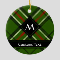 Green, Black, Red and White Tartan Ceramic Ornament