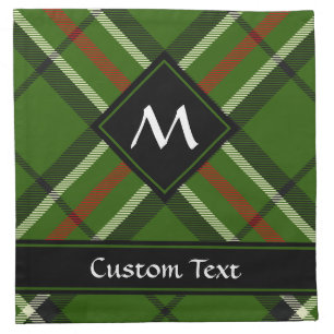 Green, Black, Red and White Tartan Cloth Napkin