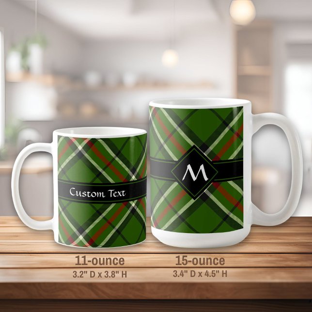 Green, Black, Red and White Tartan Coffee Mug (Creator Uploaded)