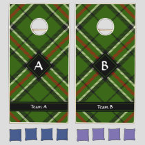 Green, Black, Red and White Tartan Cornhole Set