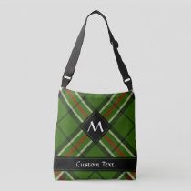 Green, Black, Red and White Tartan Crossbody Bag