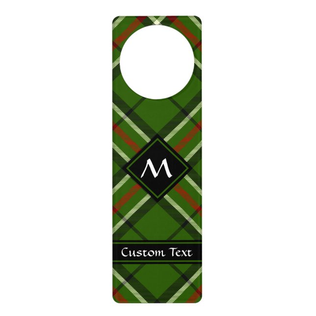 Green, Black, Red and White Tartan Door Hanger (Front)