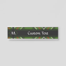 Green, Black, Red and White Tartan Door Sign