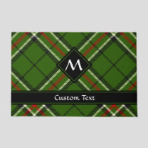 Green, Black, Red and White Tartan Doormat