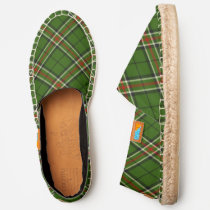 Green, Black, Red and White Tartan Espadrilles