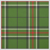 Green, Black, Red and White Tartan Fabric