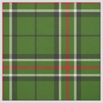 Green, Black, Red and White Tartan Fabric