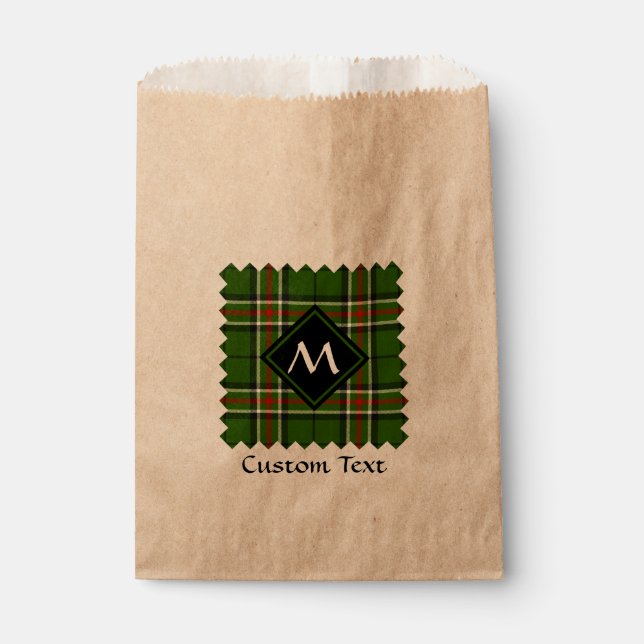 Green, Black, Red and White Tartan Favor Bag (Front)