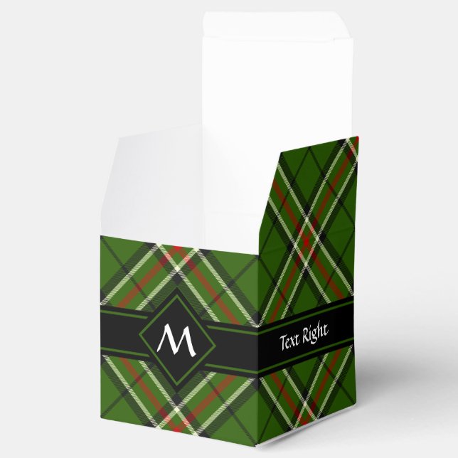 Green, Black, Red and White Tartan Favor Boxes (Opened)