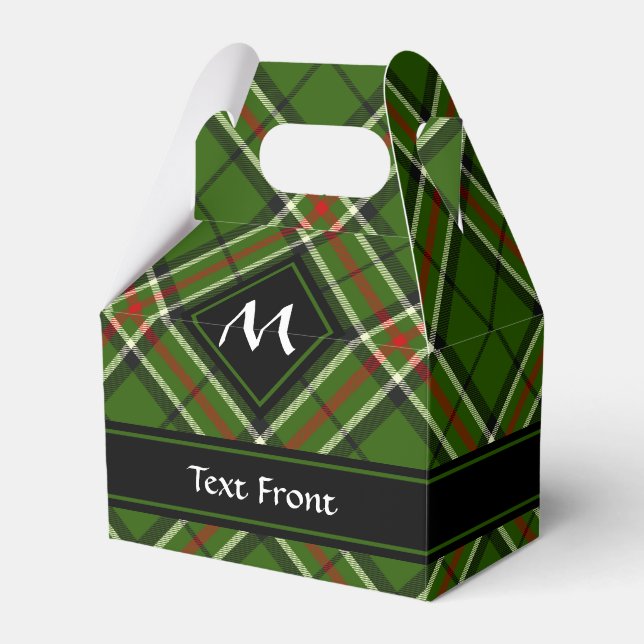 Green, Black, Red and White Tartan Favor Boxes (Front Side)
