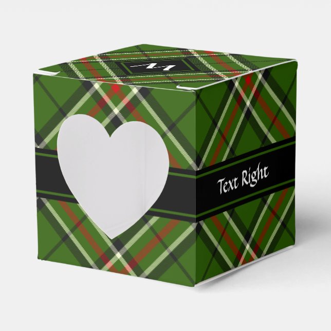 Green, Black, Red and White Tartan Favor Boxes (Front Side)