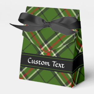 Green, Black, Red and White Tartan Favor Boxes
