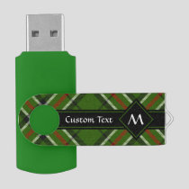 Green, Black, Red and White Tartan Flash Drive