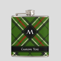 Green, Black, Red and White Tartan Flask