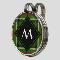 Green, Black, Red and White Tartan Golf Hat Clip