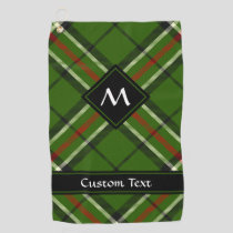 Green, Black, Red and White Tartan Golf Towel