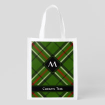 Green, Black, Red and White Tartan Grocery Bag