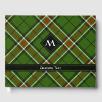 Green, Black, Red and White Tartan Guest Book