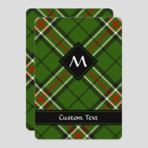 Green, Black, Red and White Tartan Invitation