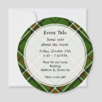 Green, Black, Red and White Tartan Invitation