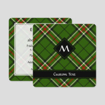 Green, Black, Red and White Tartan Invitation