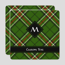 Green, Black, Red and White Tartan Invitation