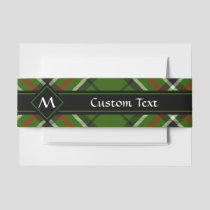 Green, Black, Red and White Tartan Invitation Belly Band