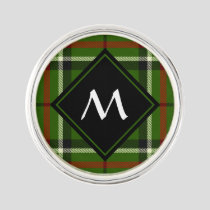 Green, Black, Red and White Tartan Lapel Pin