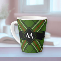 Green, Black, Red and White Tartan Latte Mug