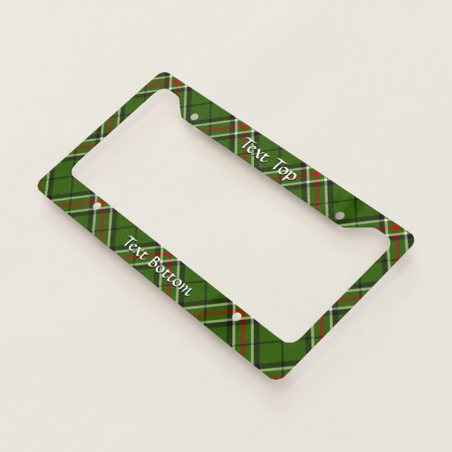 Green, Black, Red and White Tartan License Plate Frame (3/4)