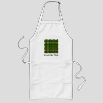 Green, Black, Red and White Tartan Long Apron