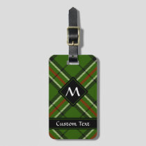 Green, Black, Red and White Tartan Luggage Tag