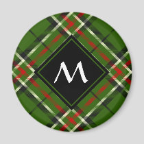 Green, Black, Red and White Tartan Magnet