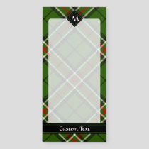 Green, Black, Red and White Tartan Magnetic Notepad