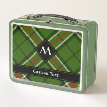 Green, Black, Red and White Tartan Metal Lunch Box