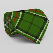 Green, Black, Red and White Tartan Neck Tie