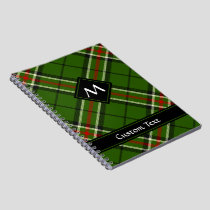 Green, Black, Red and White Tartan Notebook