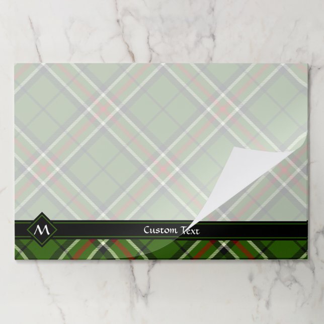 Green, Black, Red and White Tartan Paper Pad (Folded)