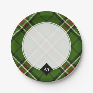 Green, Black, Red and White Tartan Paper Plates
