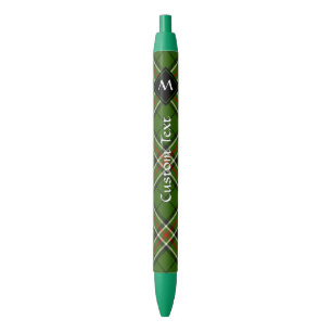 Green, Black, Red and White Tartan Pen