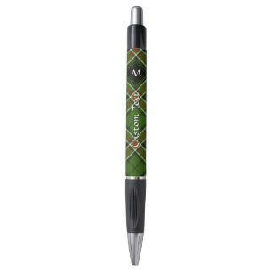 Green, Black, Red and White Tartan Pen