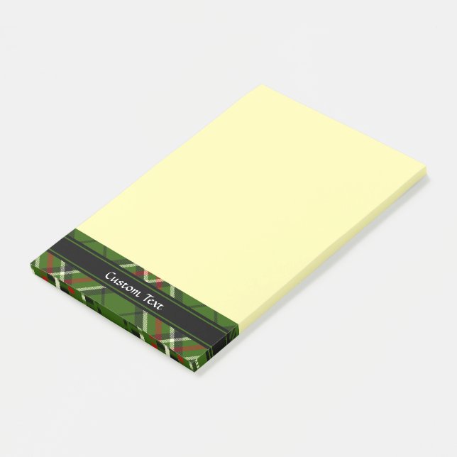 Green, Black, Red and White Tartan Post-it Notes (Angled)