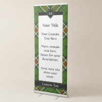 Green, Black, Red and White Tartan Retractable Banner